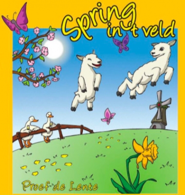 Spring in't veld tarwebier etiket